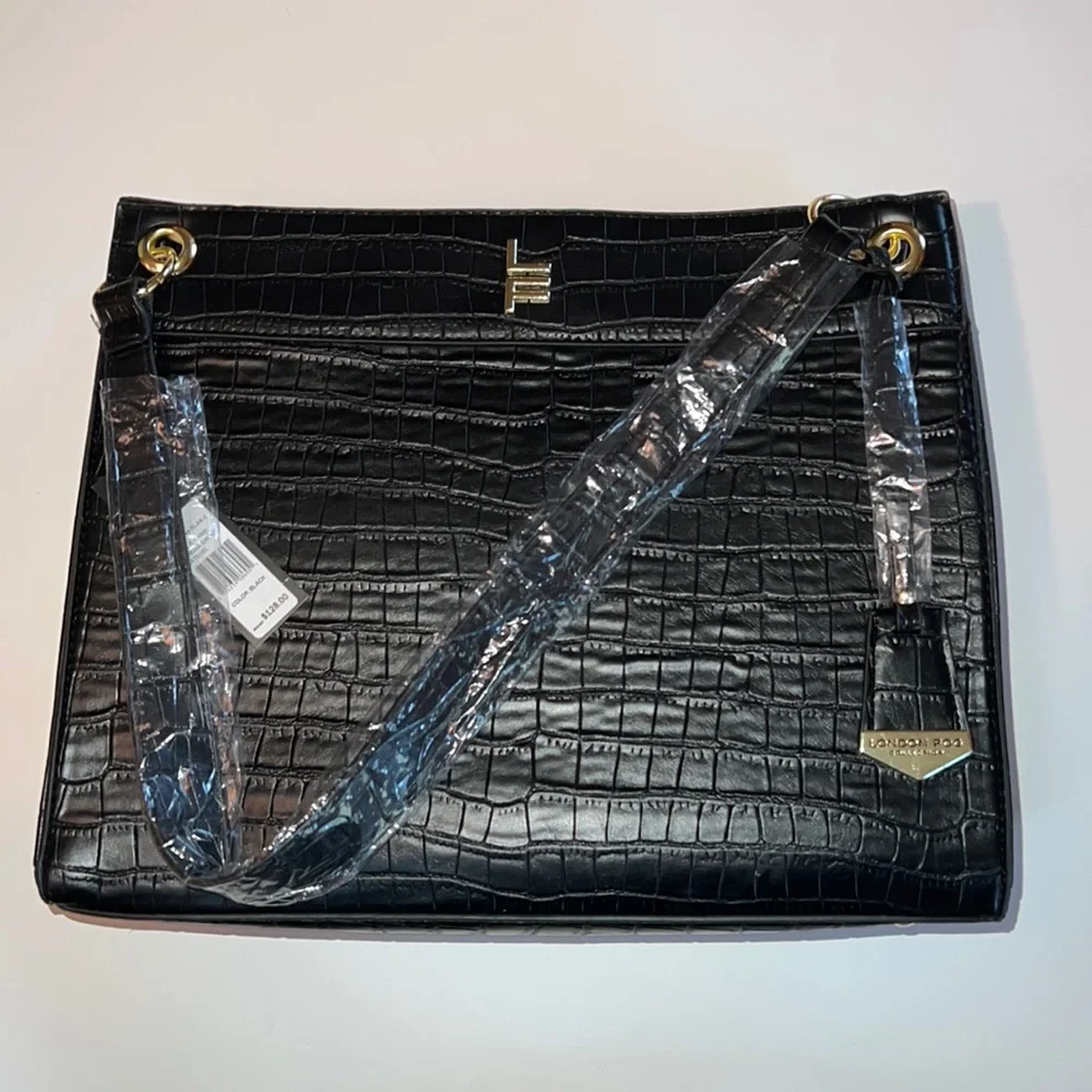NWT London Fog Brielle Croco Satchel